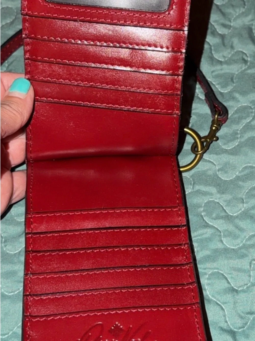 Patricia NashLeather Crossbody Phone Pouch - Red